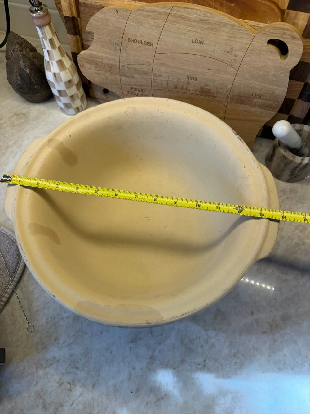 Vintage Pampered  Chef stoneware baking bowl